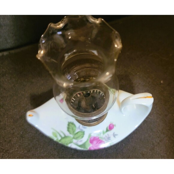 VTG Porcelain Oil Finger Lamp, Japan Miniature "Genie" Style lanterns MCM 1960s - Picture 6 of 10